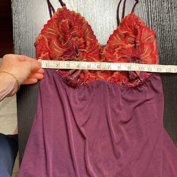 Vintage Cacique mesh and embroidered cami top blouse - Picture 5 of 5